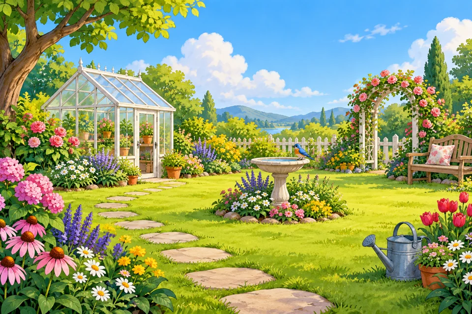 The Flower Garden: colourful game scene